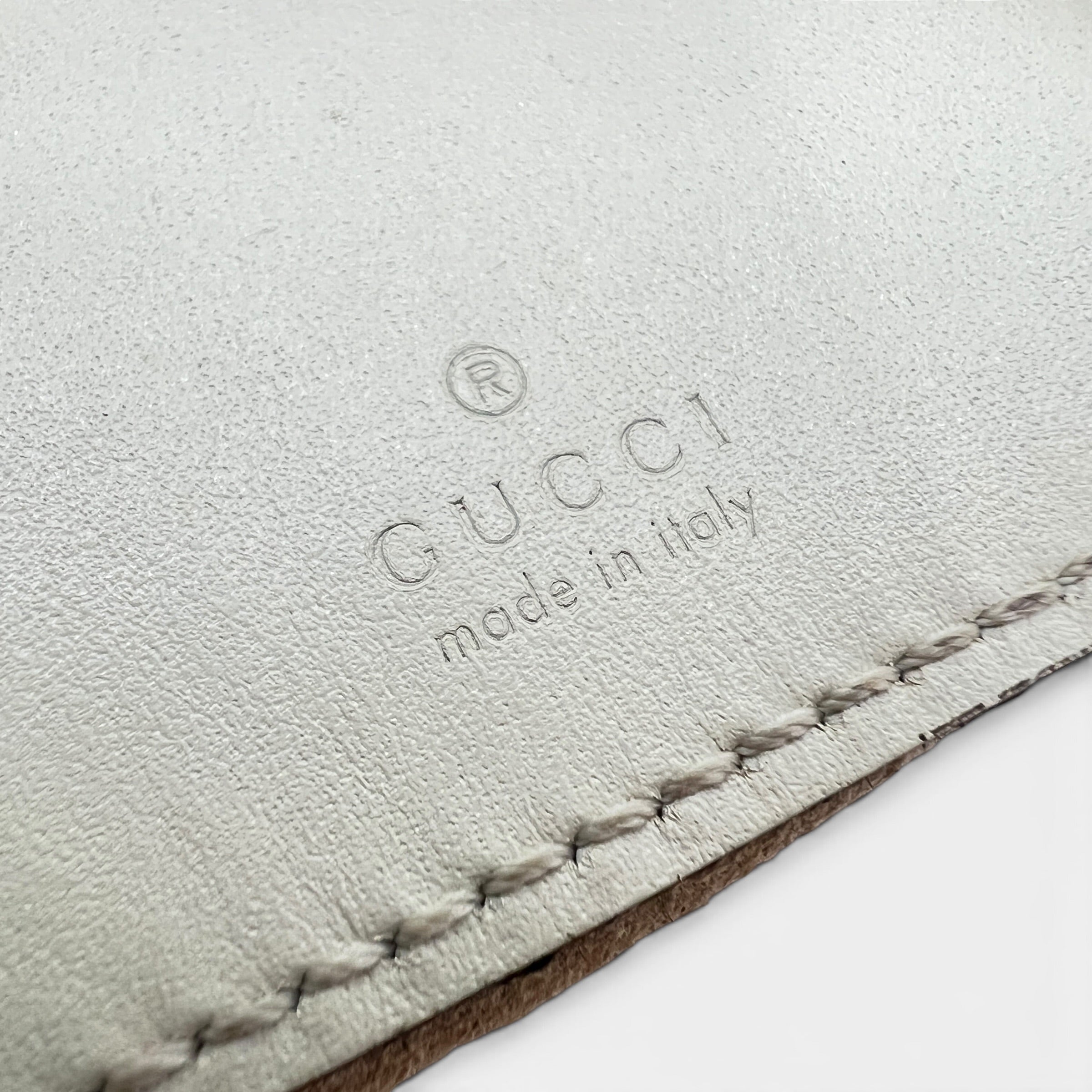 Mini secchiello GG Marmont in pelle