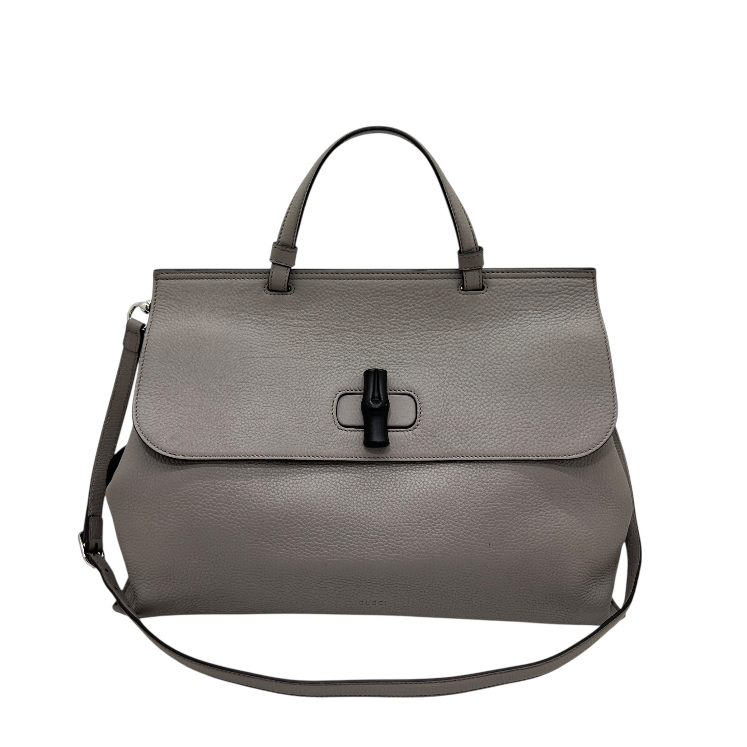 Bamboo borsa a tracolla in pelle