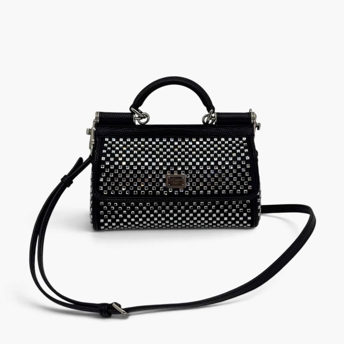 Borsa a mano Sicily mini con cristalli