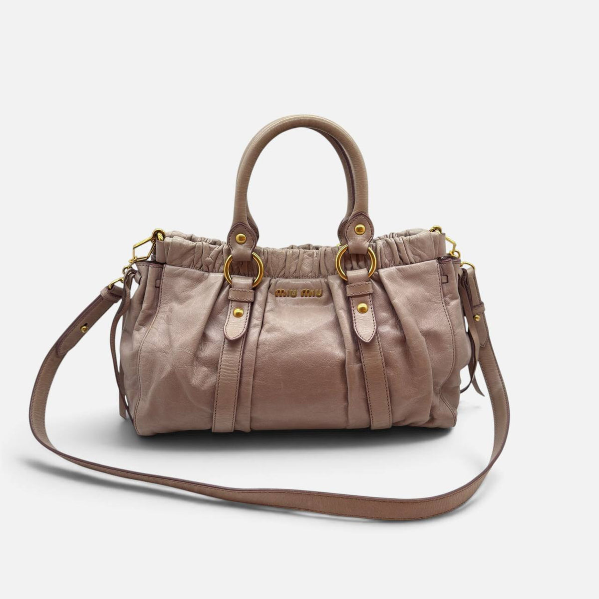 Borsa a mano/tracolla in pelle rosa cipria