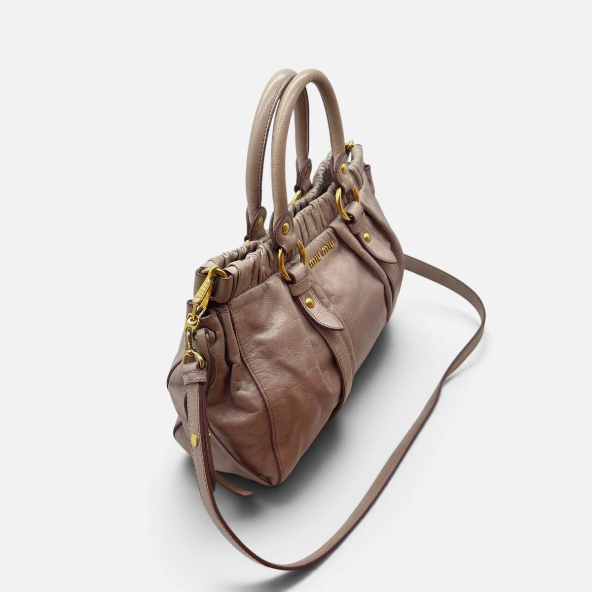 Borsa a mano/tracolla in pelle rosa cipria