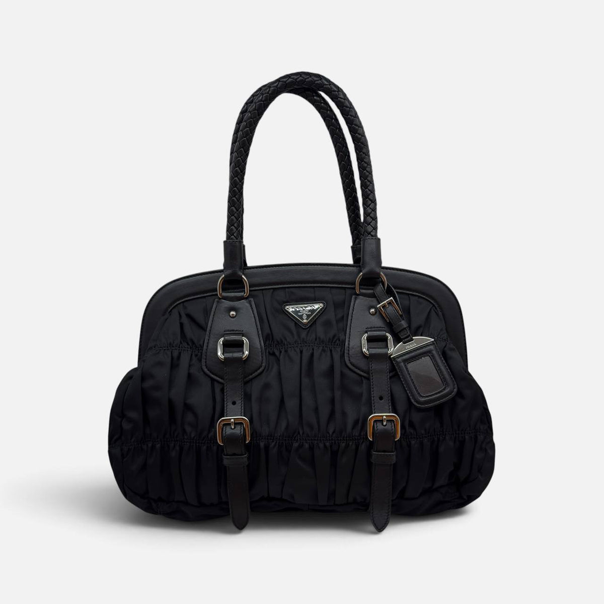Borsa a spalla goffrata