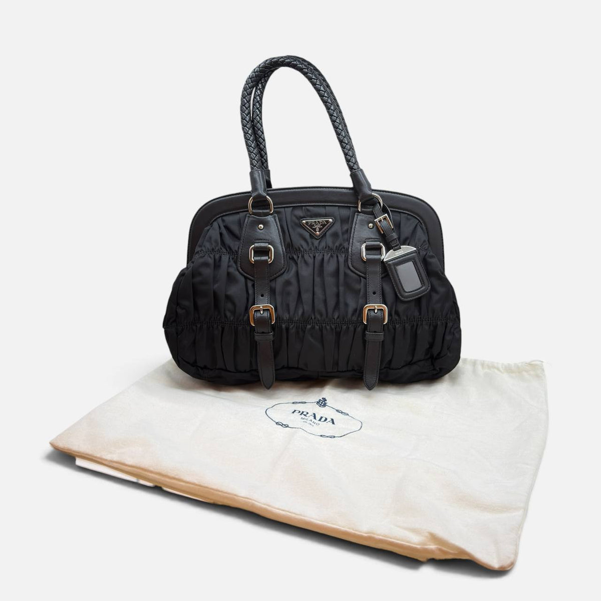 Borsa a spalla goffrata