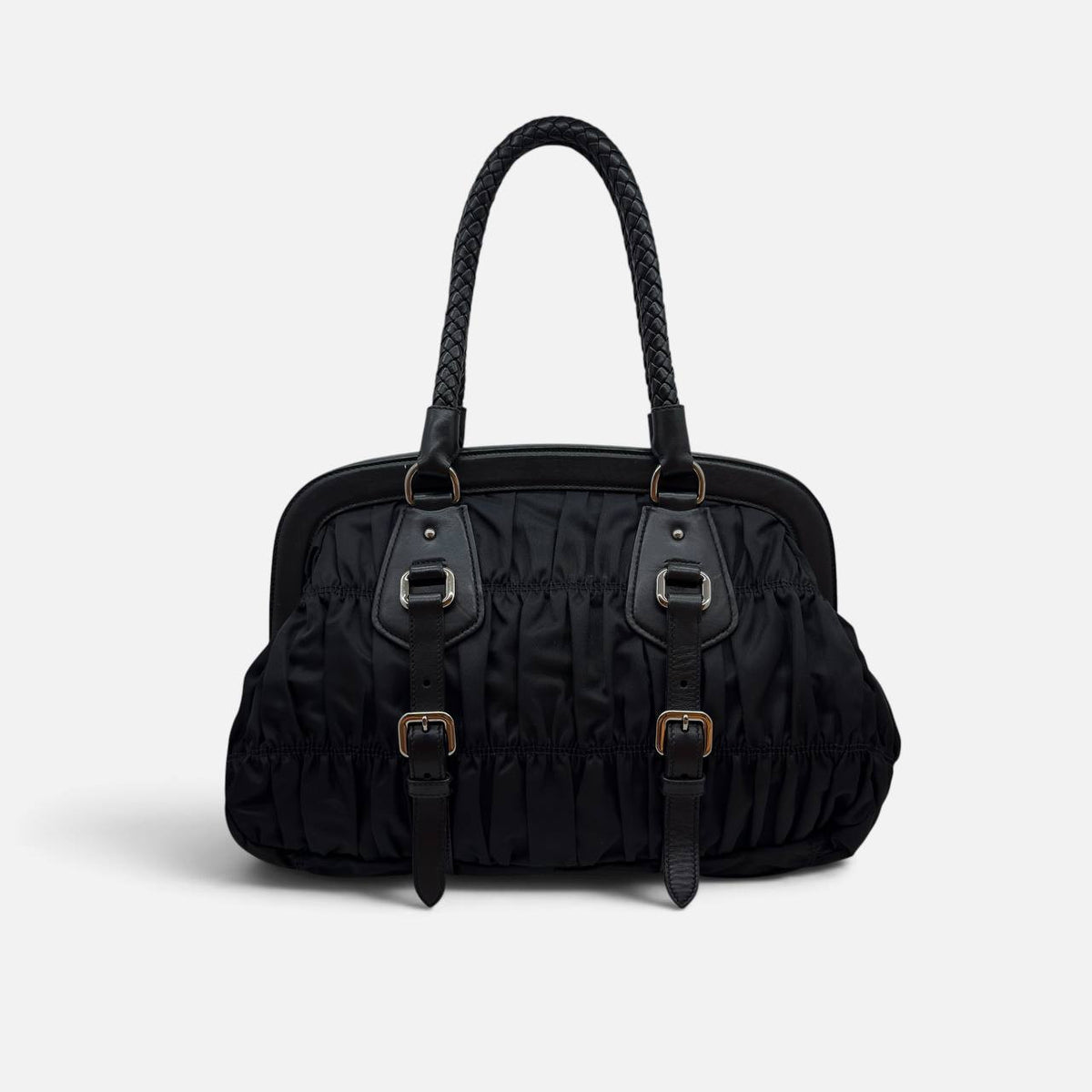 Borsa a spalla goffrata