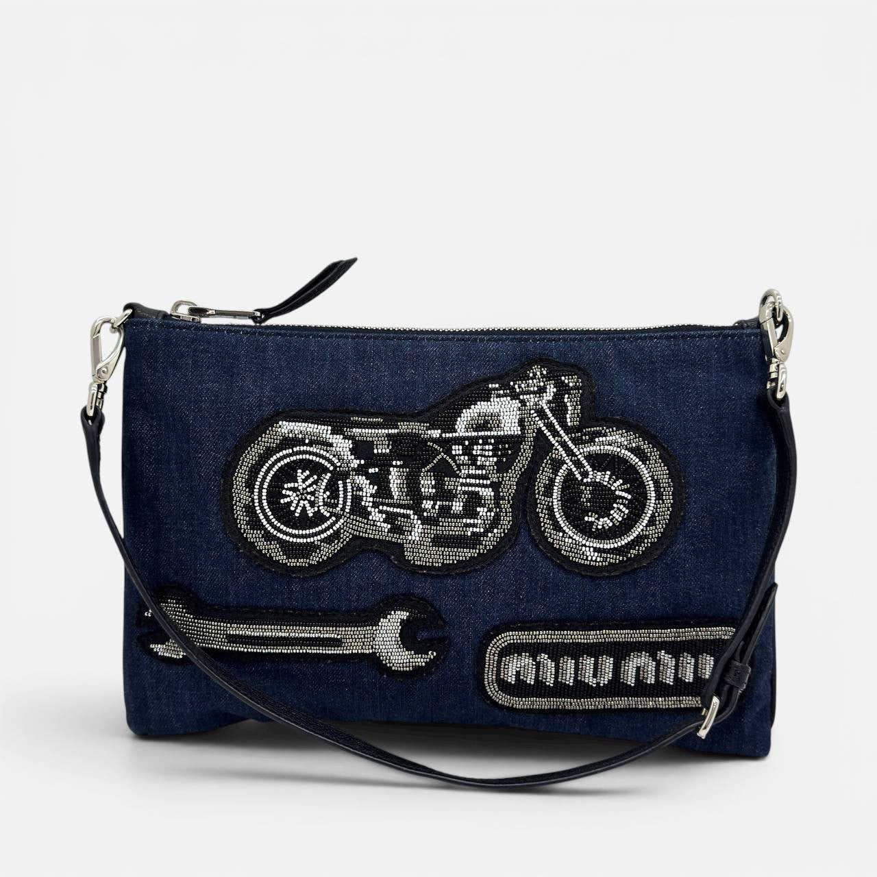 Borsa a spalla in denim
