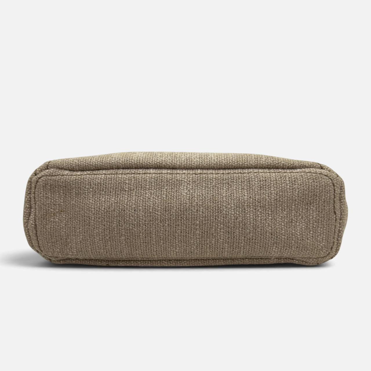 Borsa a spalla in lino e inserti in pitone