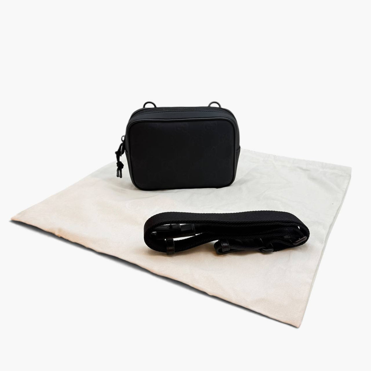 Borsa a tracolla GG Monogram Rubber effect