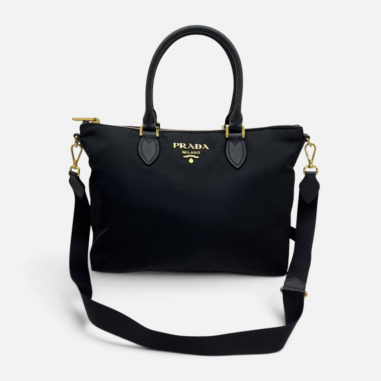Borsa a tracolla in Nylon e Saffiano