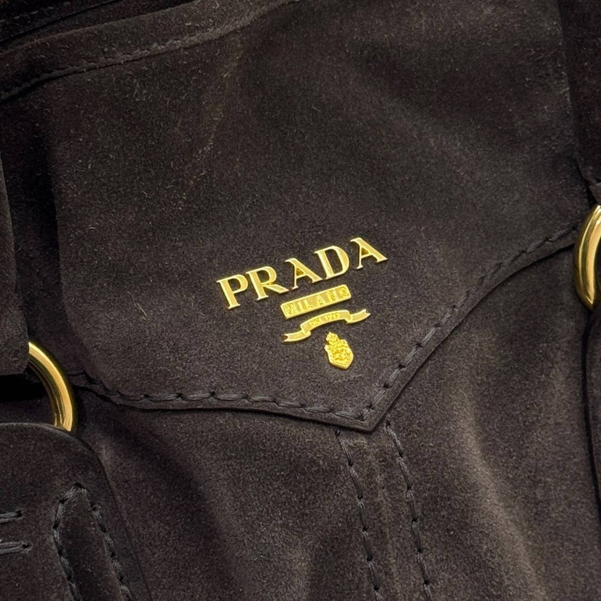 Borsa Bowler in pelle scamosciata