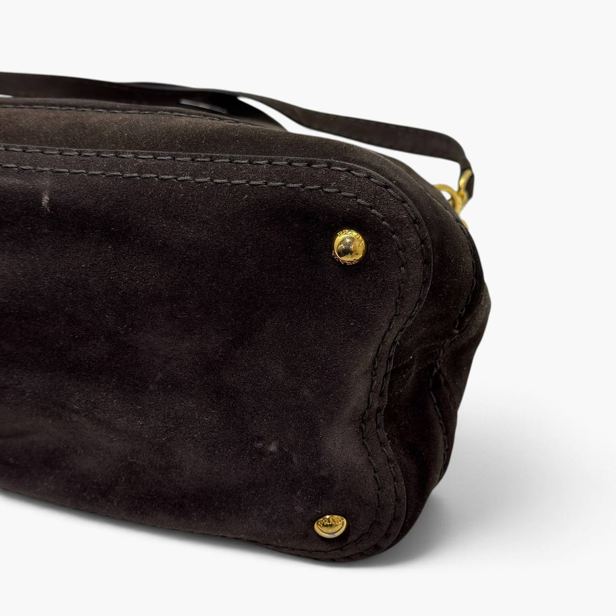 Borsa Bowler in pelle scamosciata