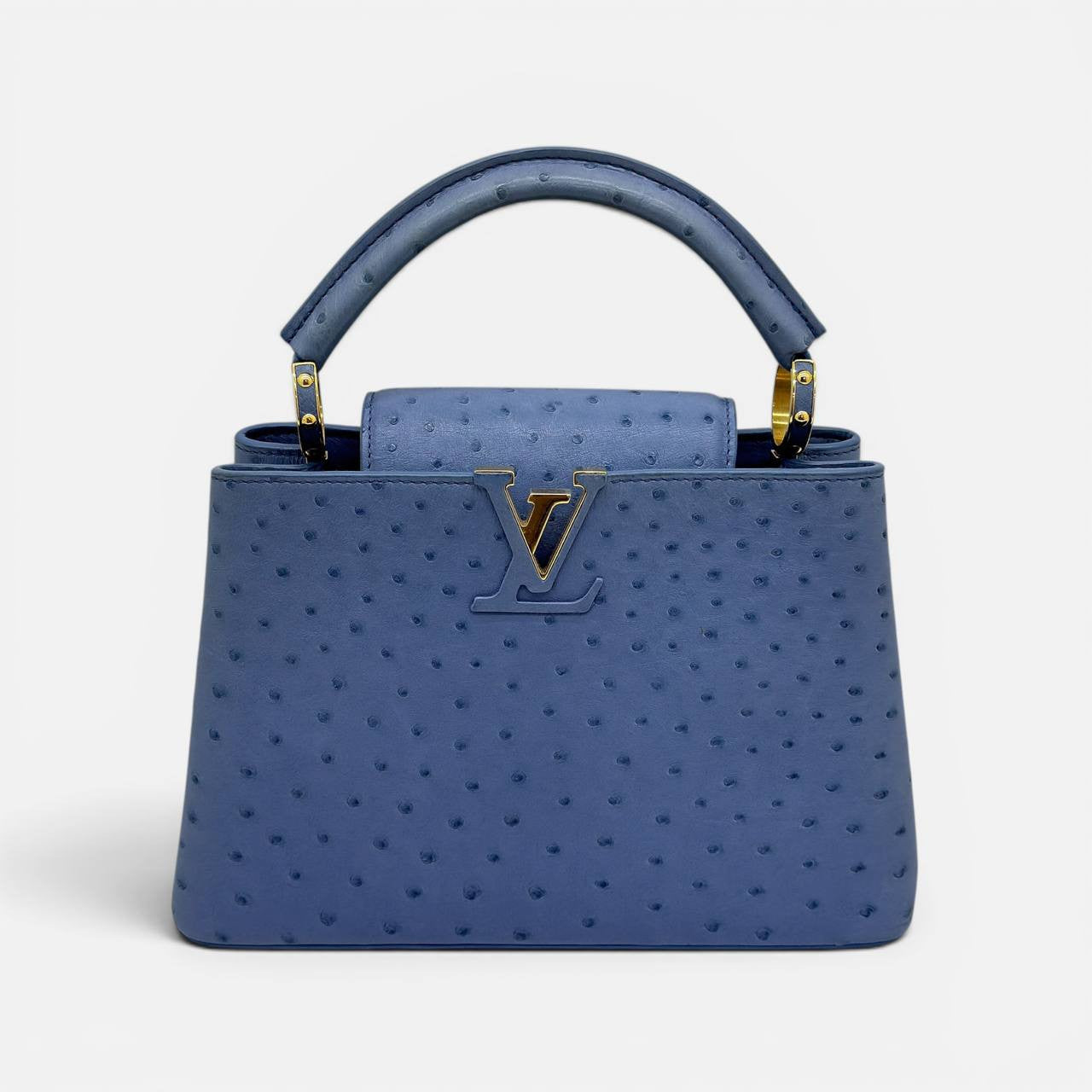 Borsa Capucines MM in struzzo