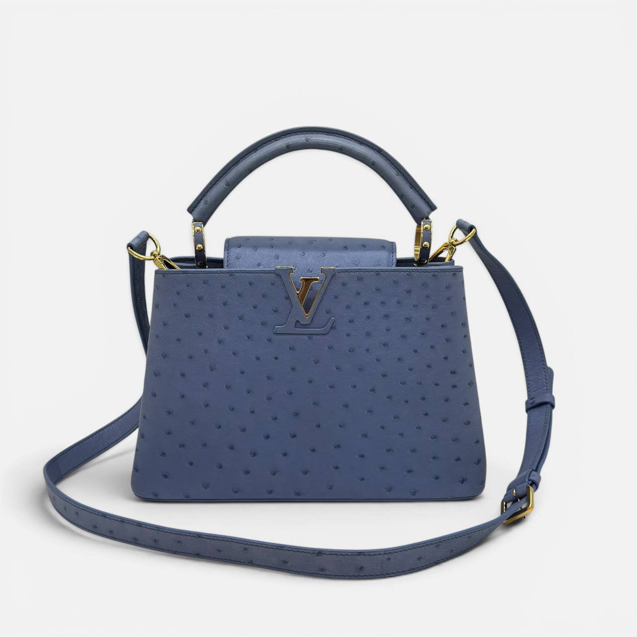 Borsa Capucines MM in struzzo