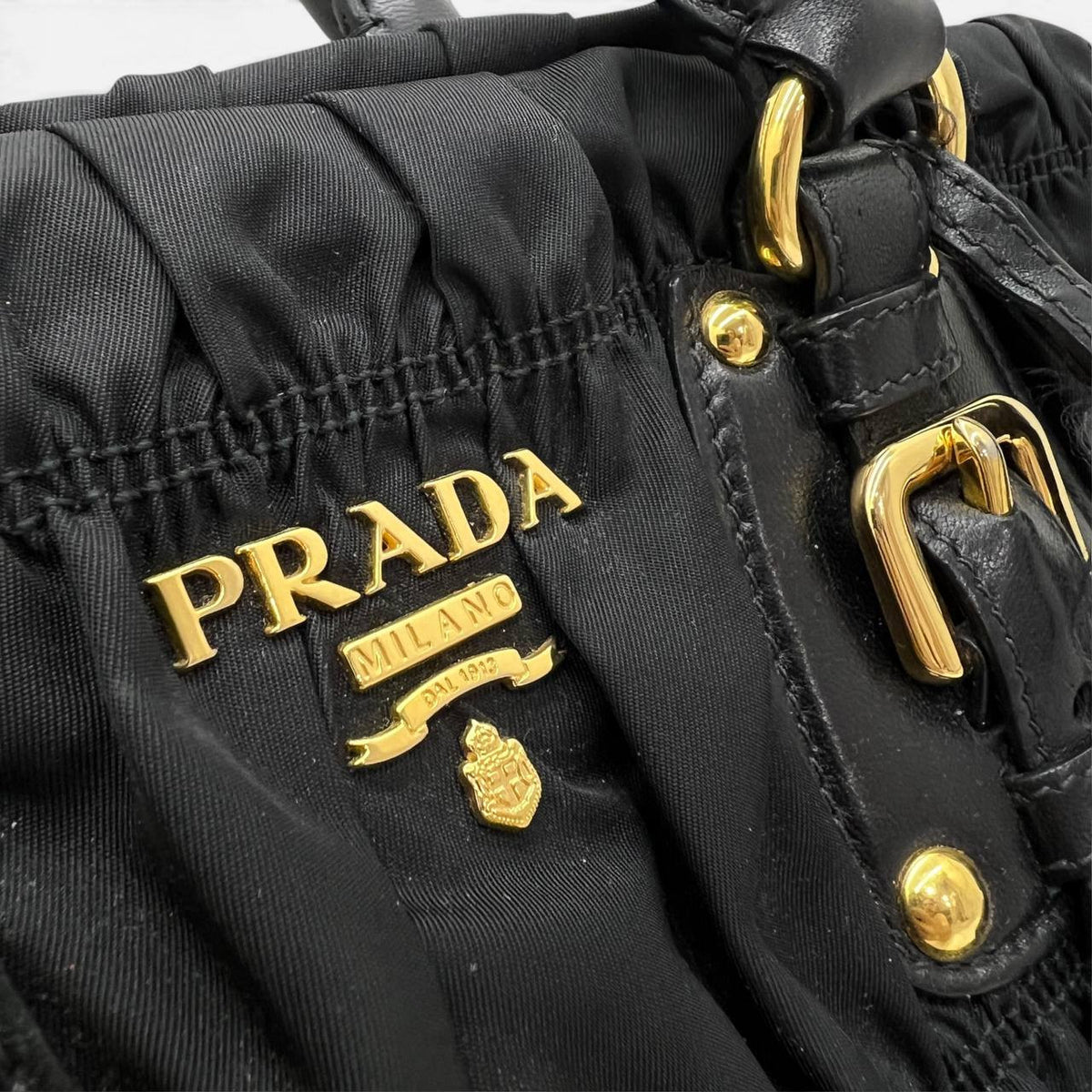 Borsa in Nylon e pelle