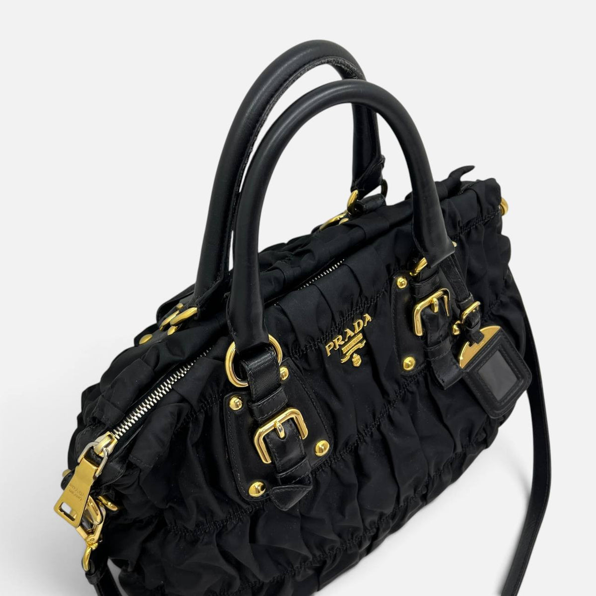 Borsa in Nylon e pelle