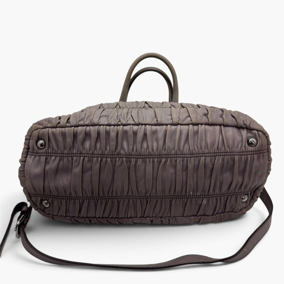 Borsa shopping grande in pelle goffrata