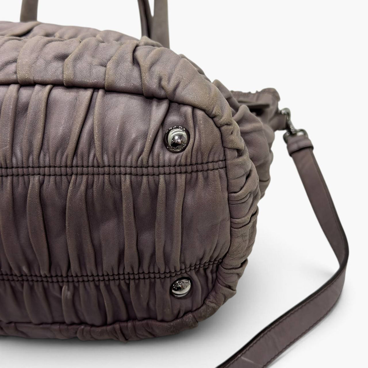 Borsa shopping grande in pelle goffrata