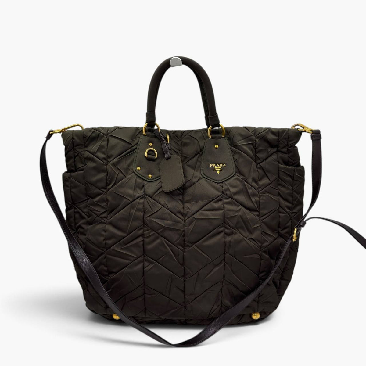 Borsa shopping in Nylon goffrato