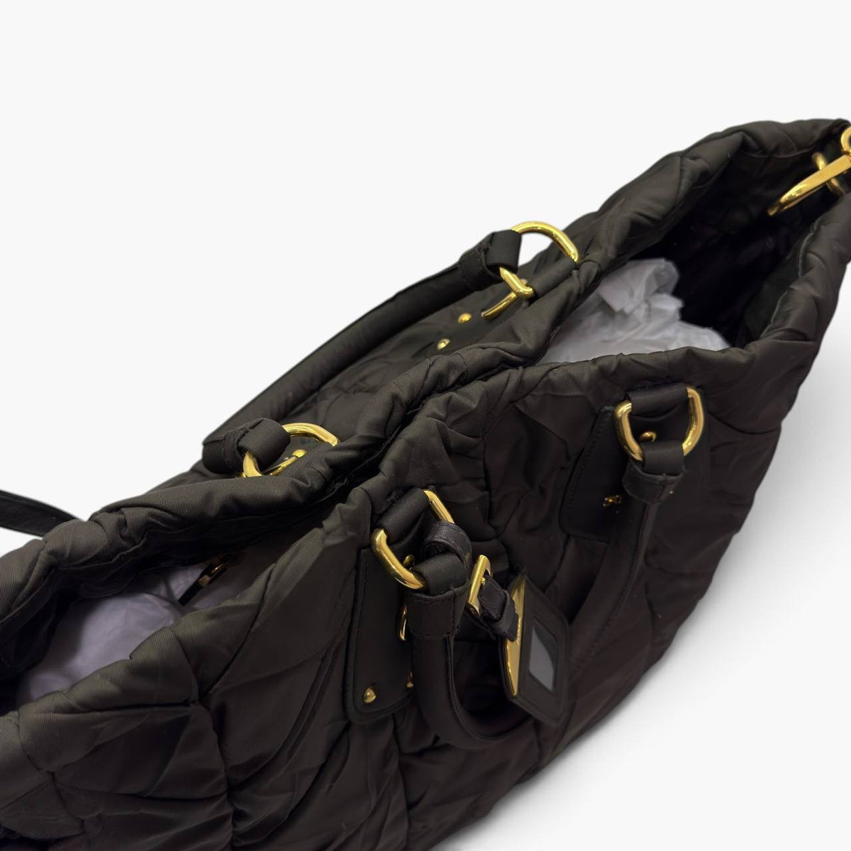 Borsa shopping in Nylon goffrato