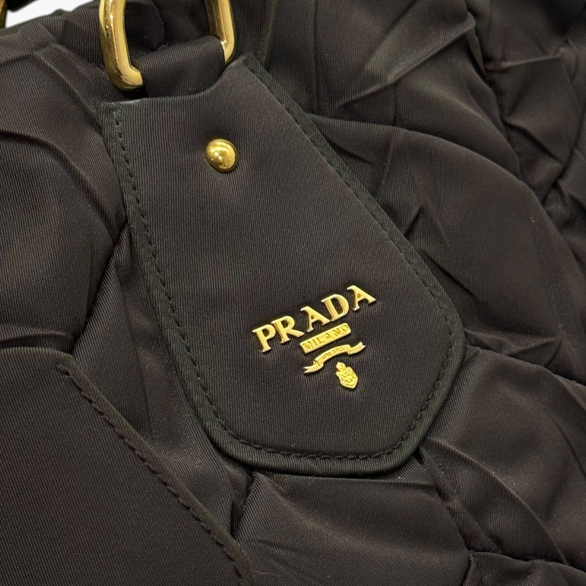 Borsa shopping in Nylon goffrato