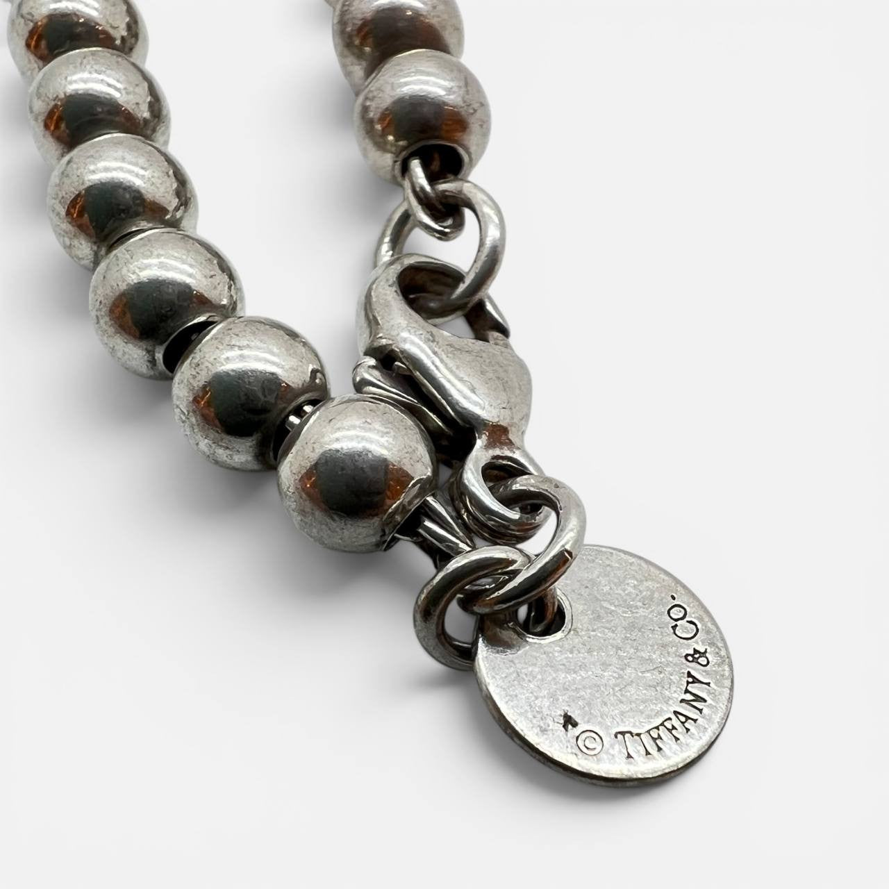 Bracciale Bead Heart Tag in argento