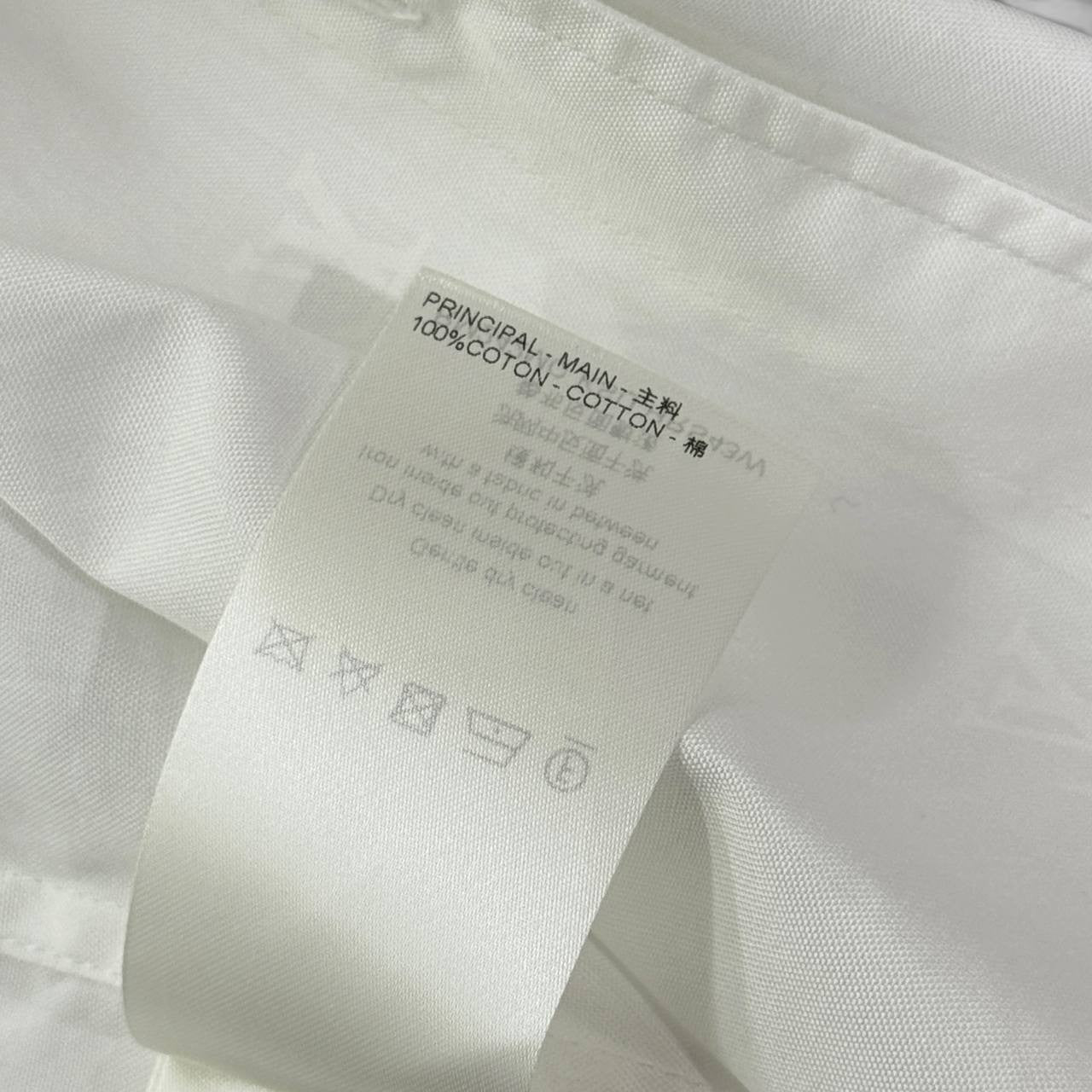 Camicia a maniche lunghe in cotone con firme LV Blason stampate taglia XL