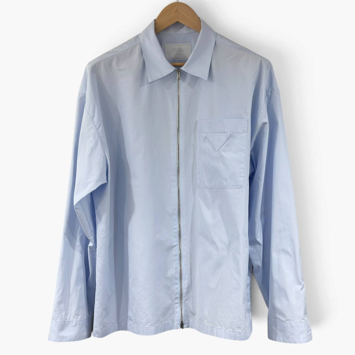 Camicia in cotone con zip taglia L