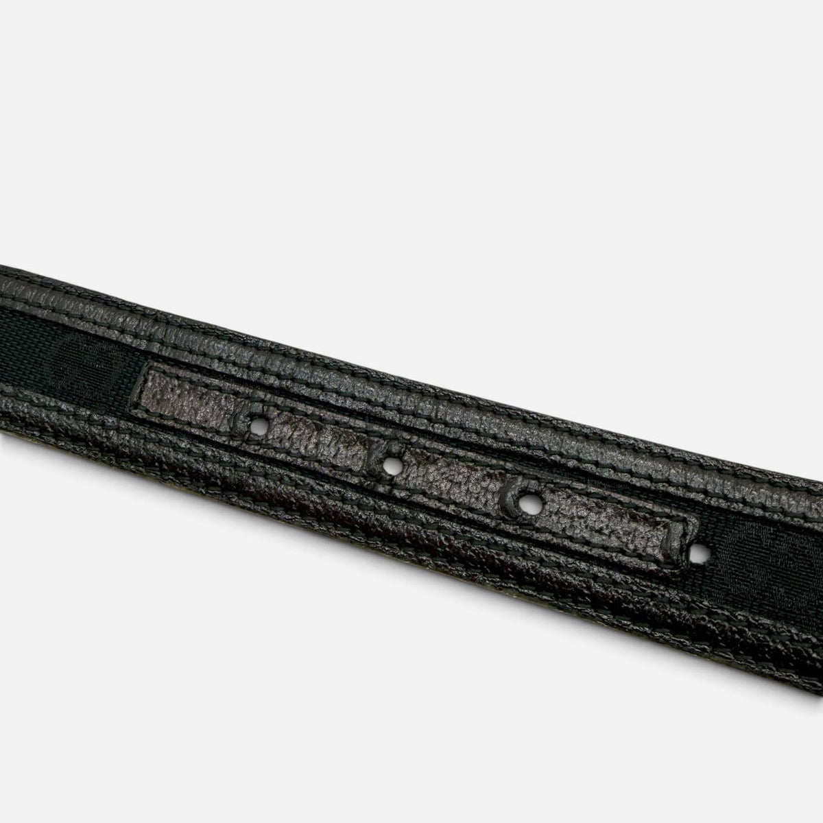 Cintura in pelle e tela taglia 90