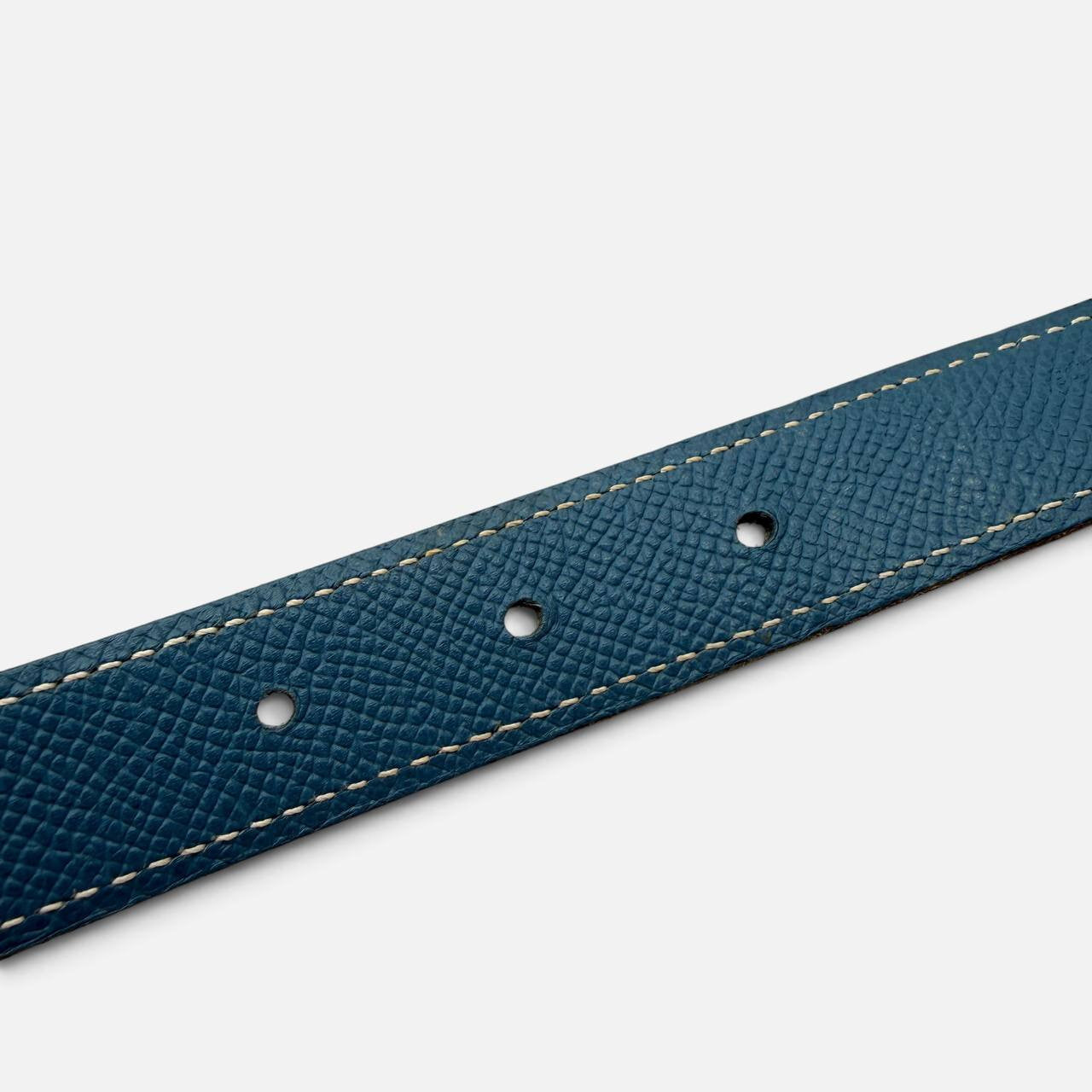 Cintura reversibile Constance con fibbia argentata
