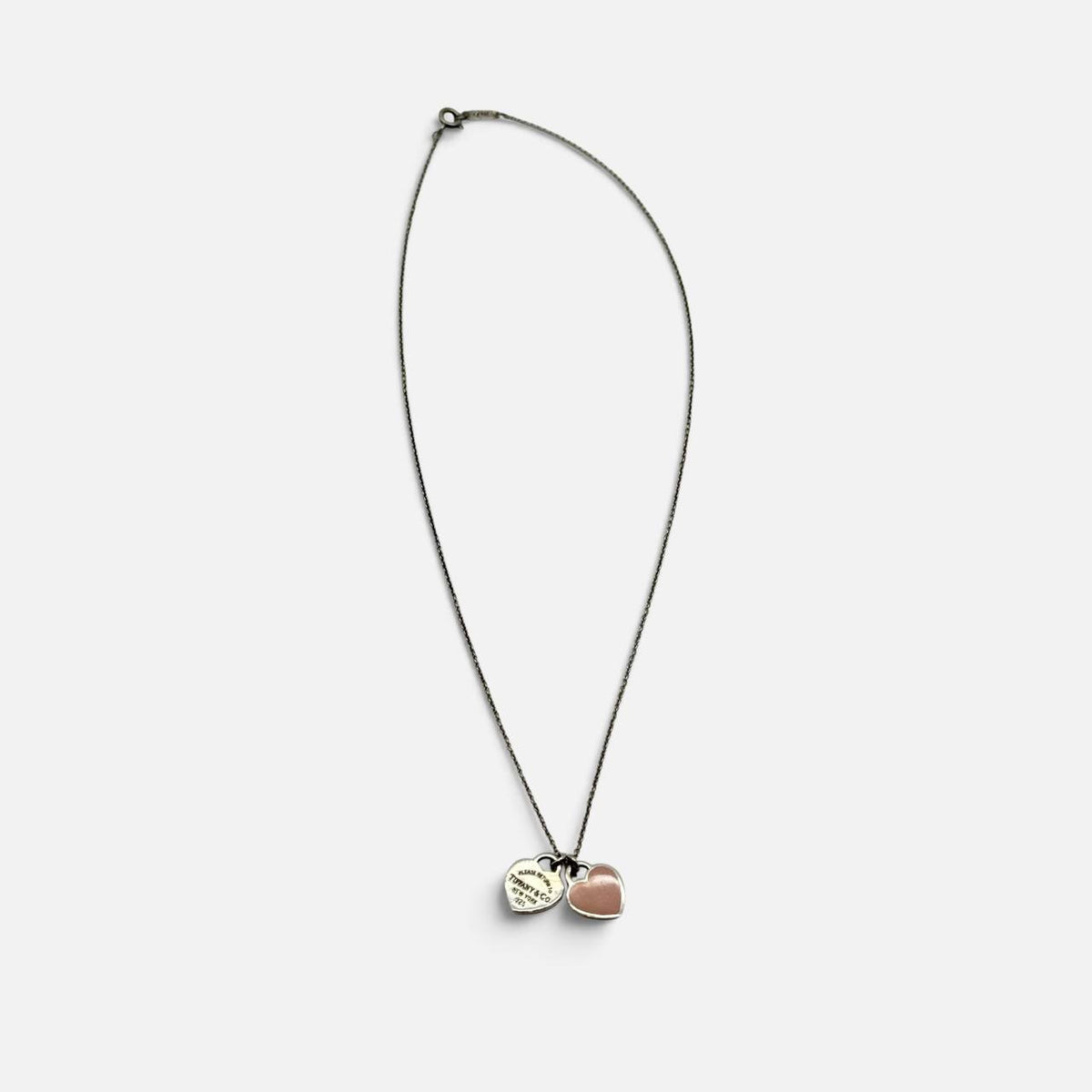 Collana Double Heart in argento sterling