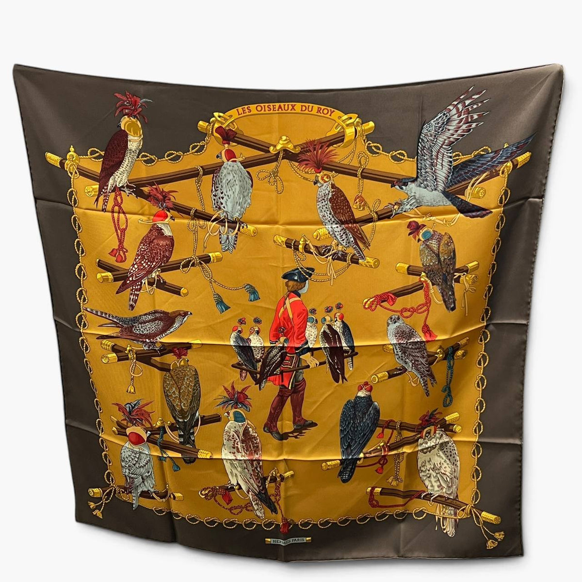 Foulard carré 90 “Les Oiesaux Du Roy”
