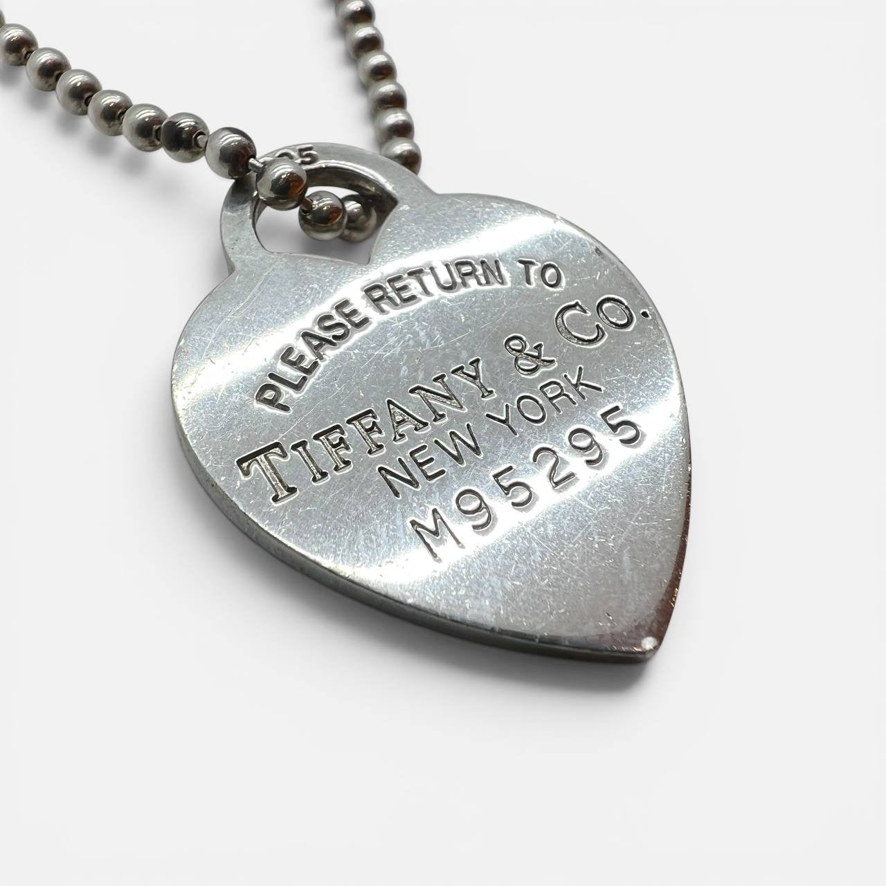 Heart Tag pendente grande con catena