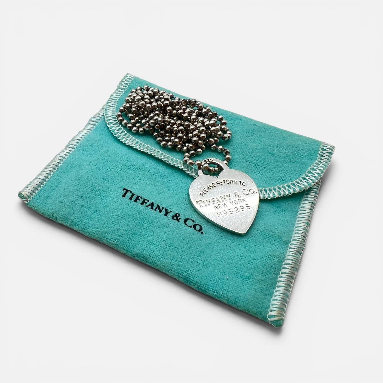 Heart Tag pendente grande con catena