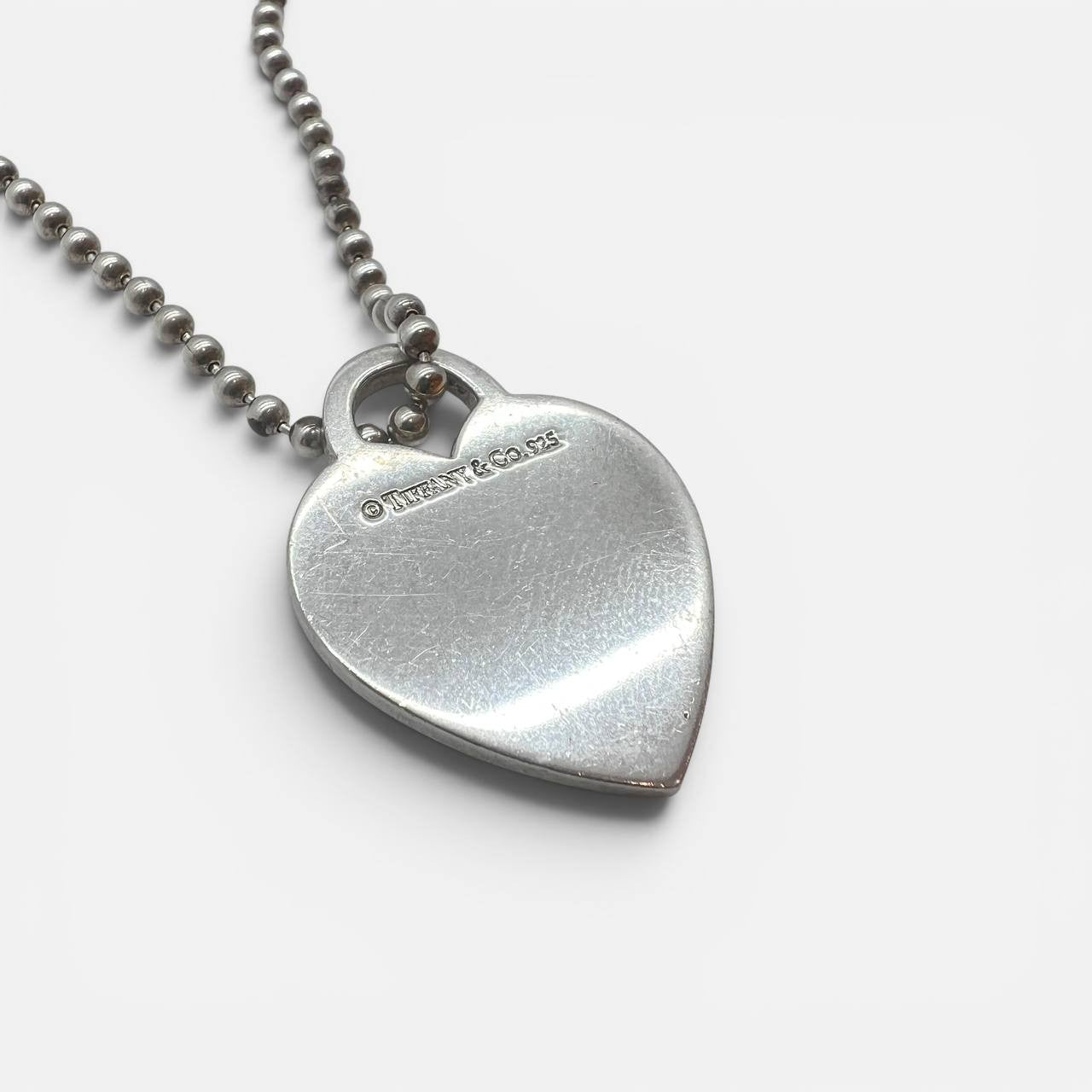 Heart Tag pendente grande con catena
