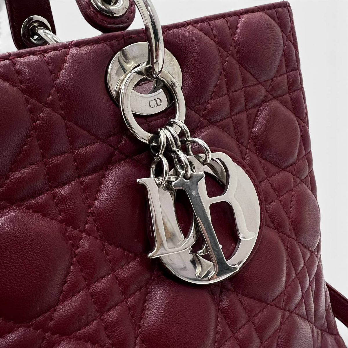Lady grande in pelle bordeaux