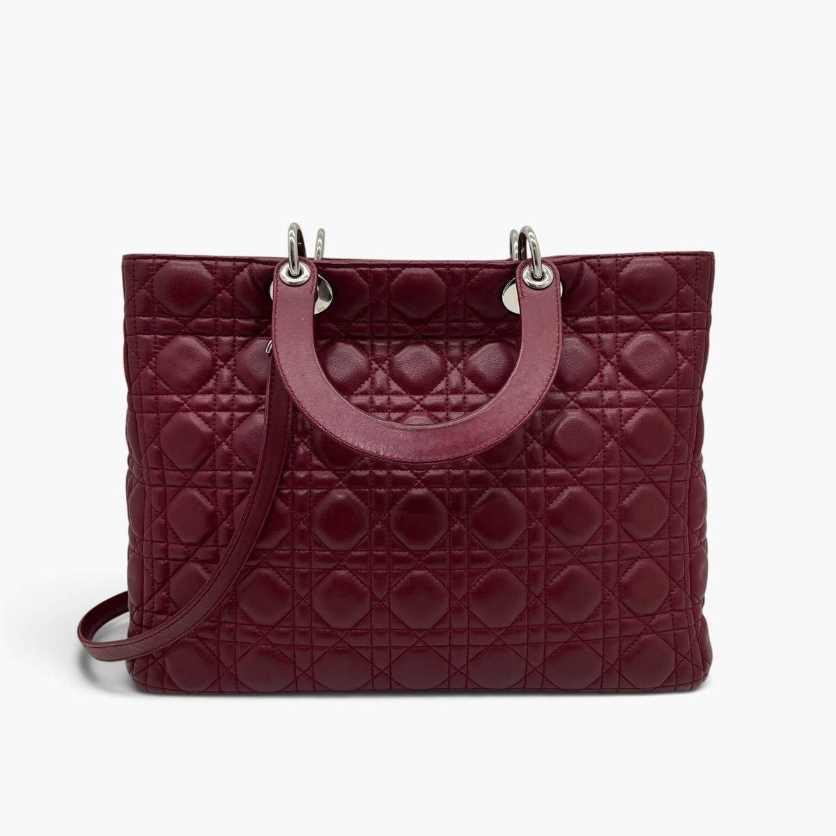 Lady grande in pelle bordeaux