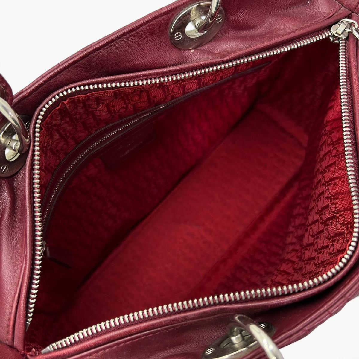 Lady grande in pelle bordeaux