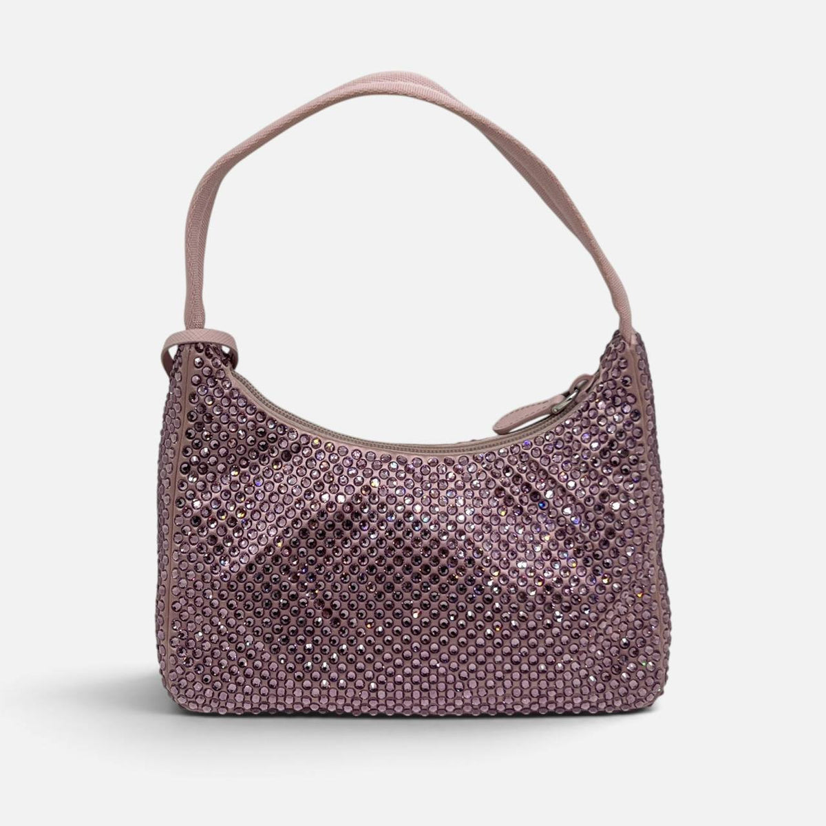 Mini broda Prada Re-Edition 2000 in Re-Nylon con cristalli