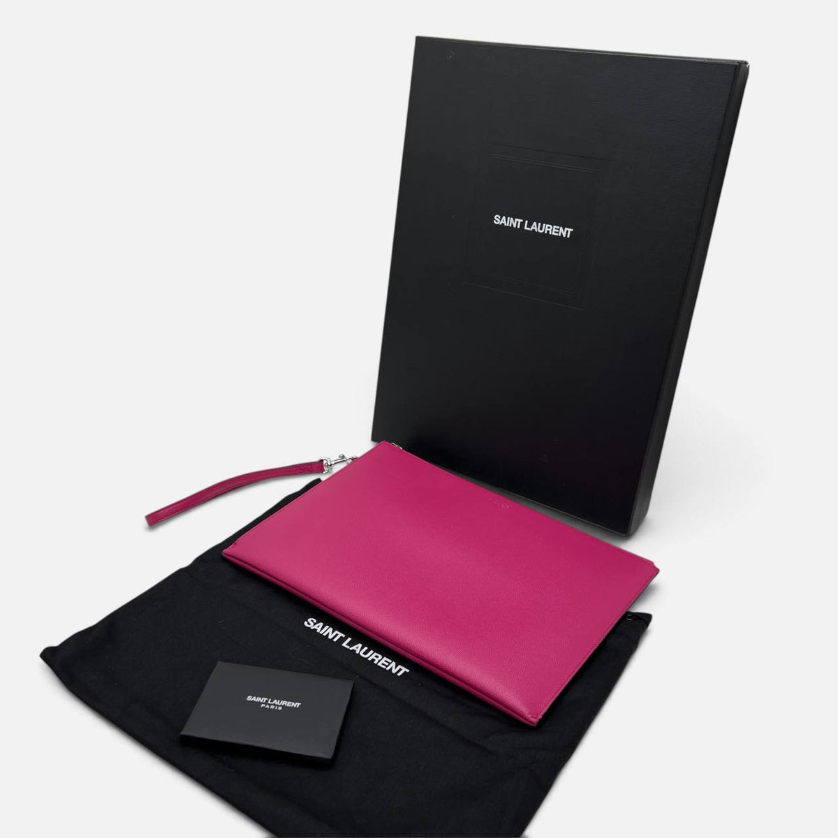 Pochette in pelle grain de pudre