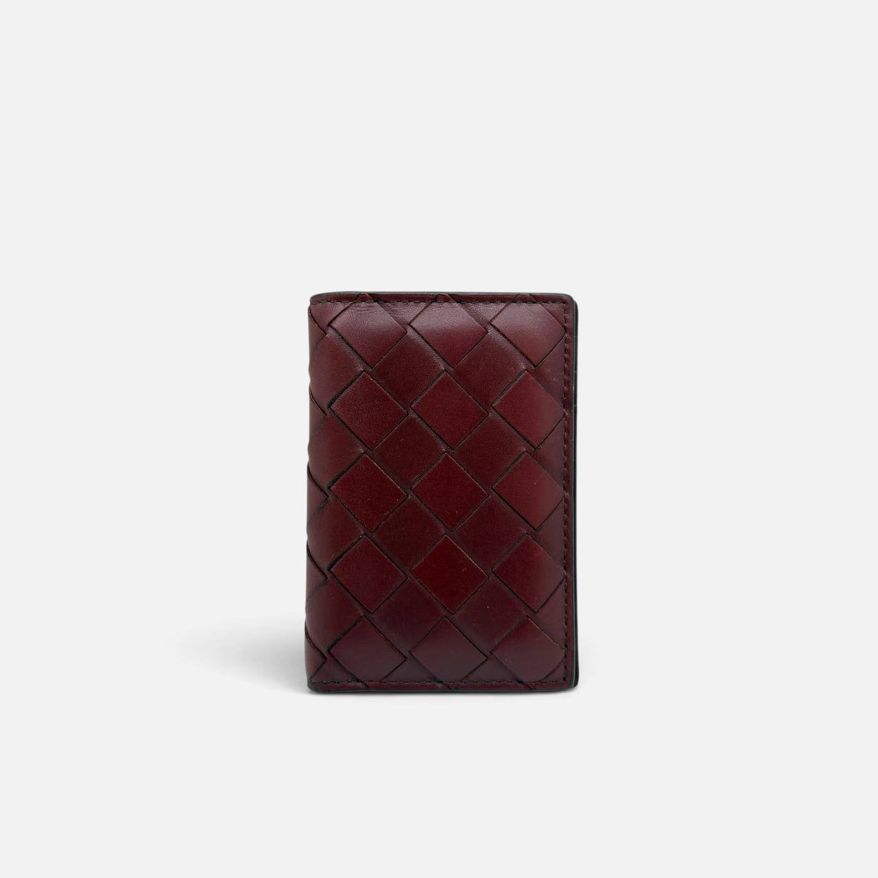 Portacarte in pelle bordeaux