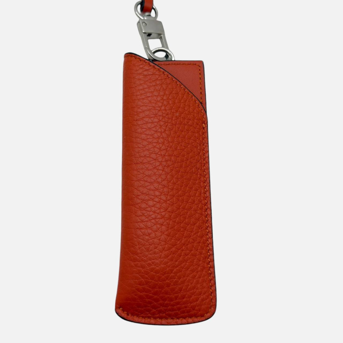 Portachiavi in pelle arancione
