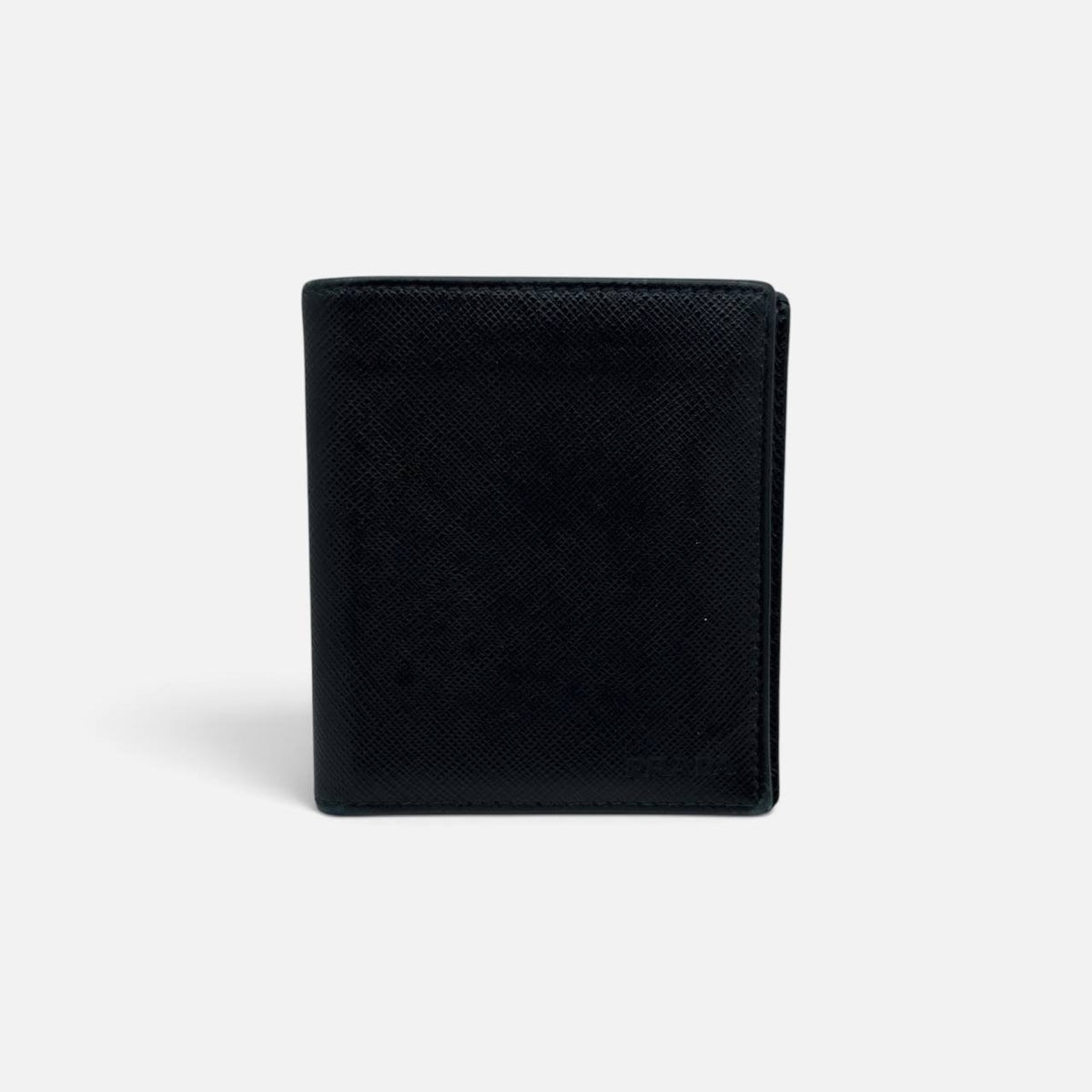 Portafoglio bi-fold in saffiano