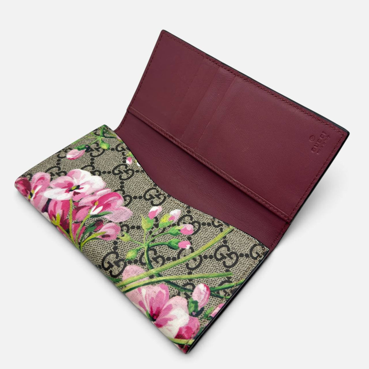 Portafoglio GG Supreme stampa Bloom