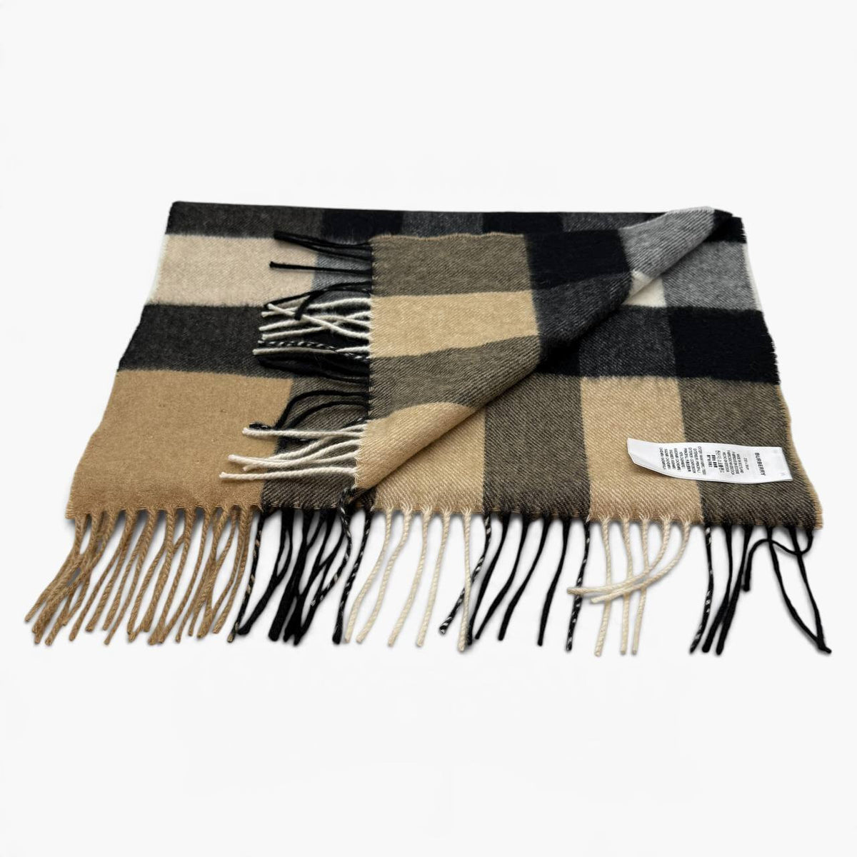Sciarpa in cashmere con motivo check