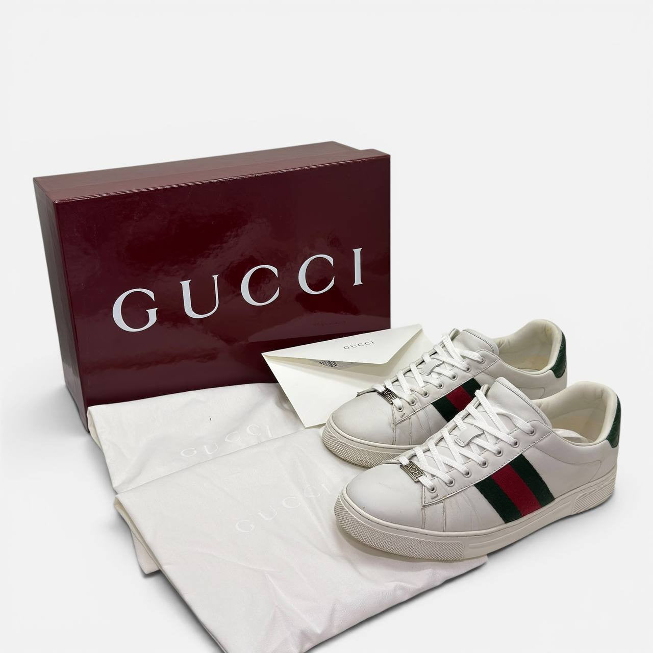Sneaker Gucci Ace con dettaglio Web taglia 8,5